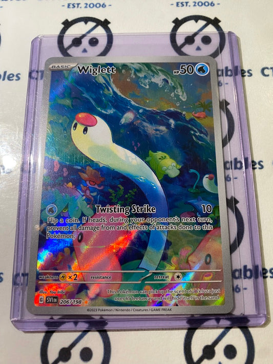 Wiglett Illustration Rare #206/198 2023 Scarlet & Violet Pokémon TCG