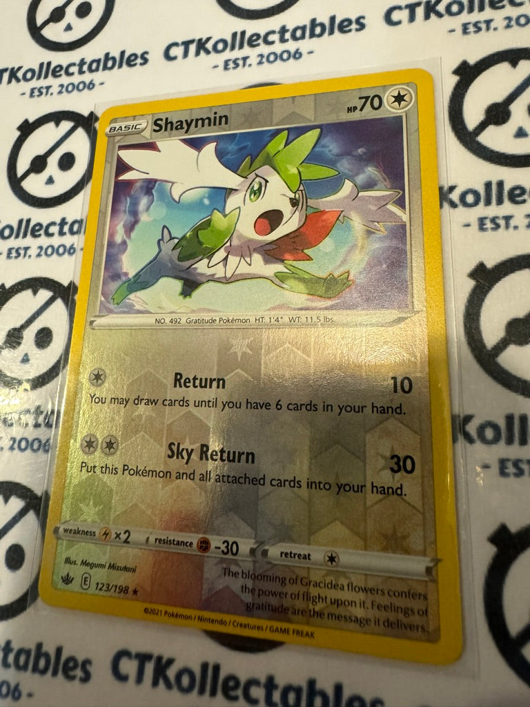 Shaymin Reverse Holo #123/198 Pokemon Card Chilling Reign