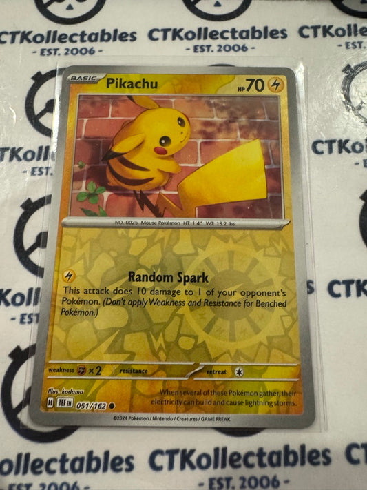 Pikachu Reverse Holo Scarlet & Violet Temporal Forces # 051/162 Pokemon