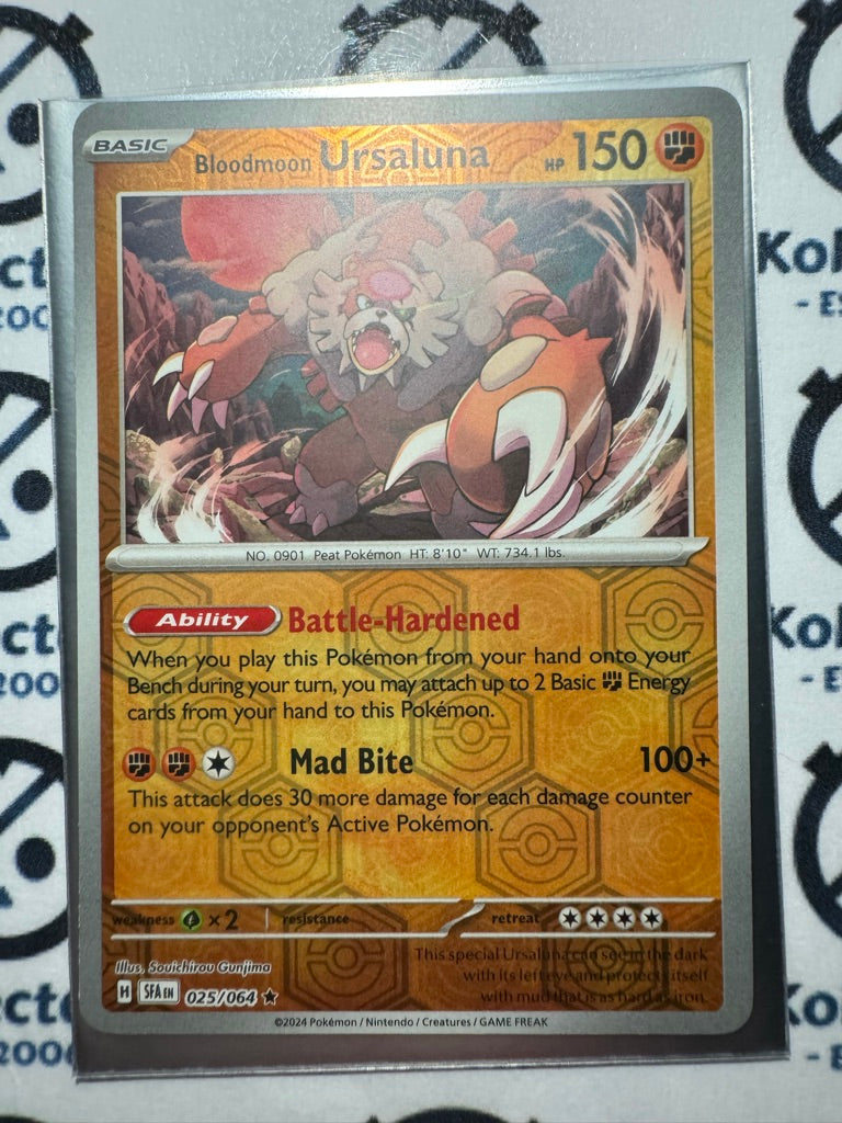 Bloodmoon Ursaluna Reverse Holo #025/064 2024 Shrouded Fable Pokemon TCG