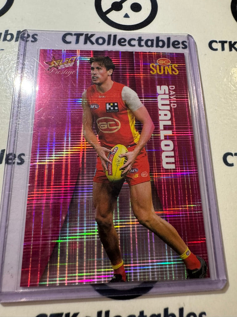 2022 AFL Footy Stars Prestige David Swallow Pink Parallel #275/325 Suns