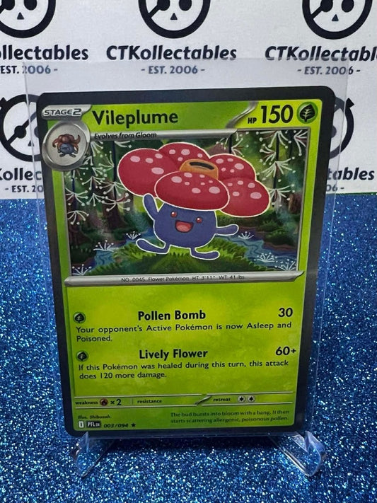 Vileplume Holo Rare 003/094 Phantasmal Flames Pokemon