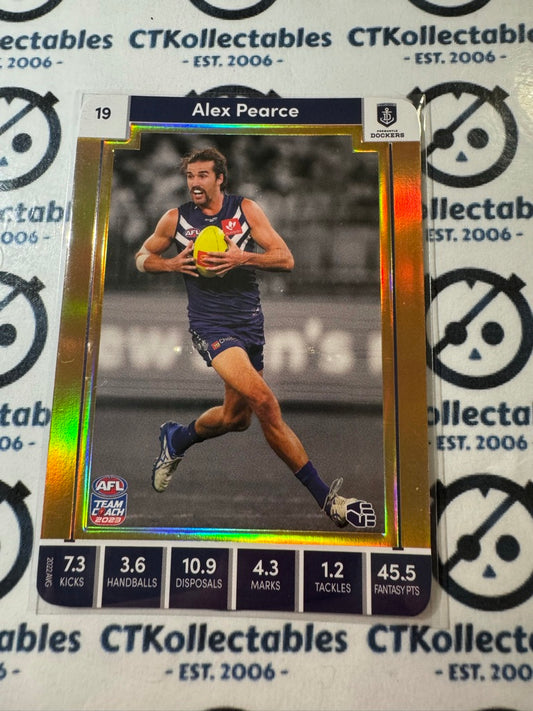 2023 AFL Teamcoach Alex Pearce Gold card #19 Dockers