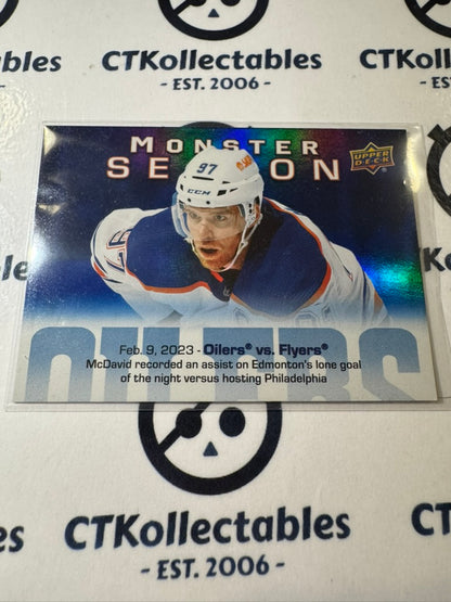 2023-24 NHL Upper Deck Series 2 Connor McDavid Monster Season MS-52 Oilers