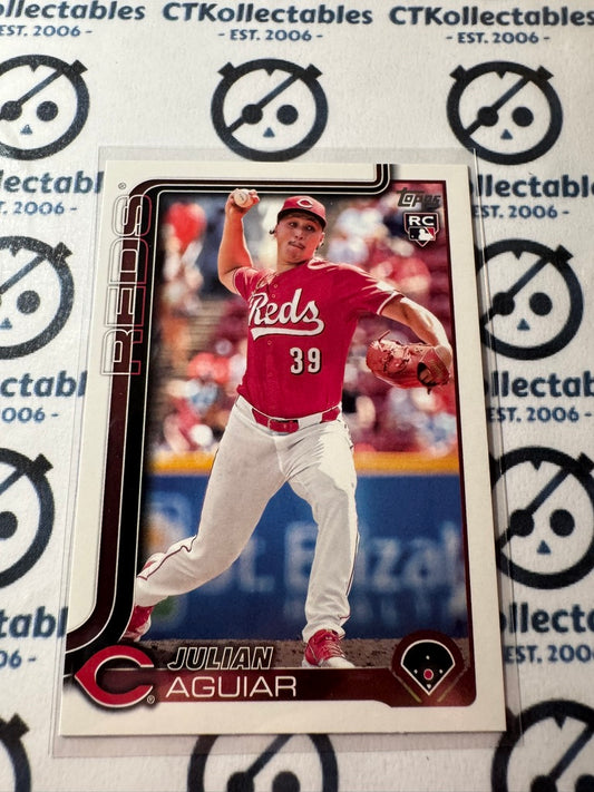 2025 Topps Series 2 Baseball Rookie Card #566 Julian Aguiar Cincinnati Reds RC