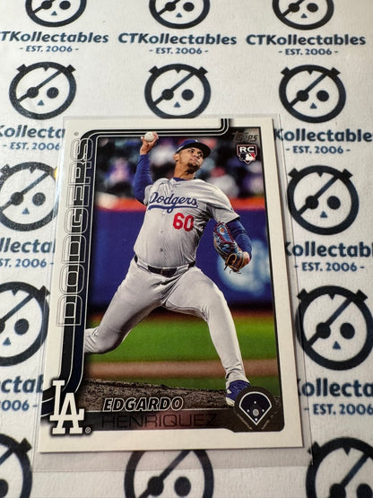 2025 Topps Series 2 Baseball #513 Edgardo Henriquez Los Angeles Dodgers RC