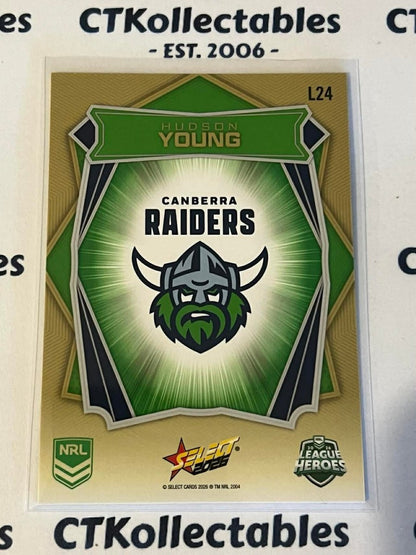 2026 Select NRL League Heroes Luminous Base #L24 Hudson Young Raiders