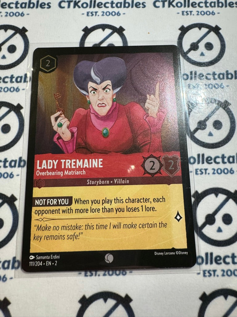 2024 Disney Lorcana Floodborn COLD FOIL #111/204 Lady Tremaine, Overbearing