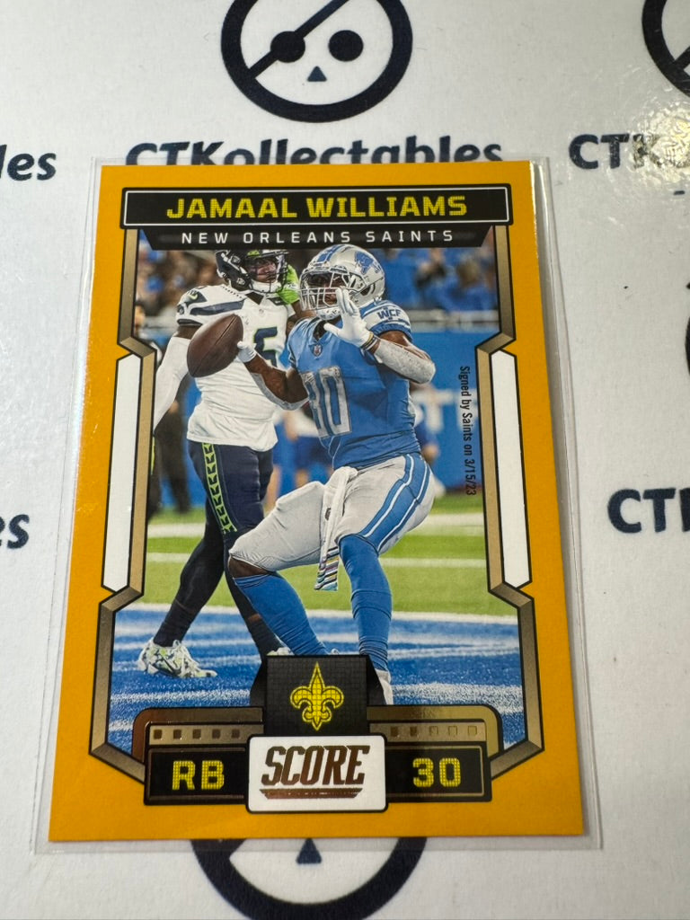 2023 NFL Score Jamaal Williams Gold #80 Saints