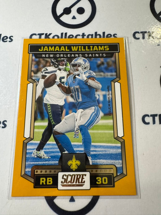 2023 NFL Score Jamaal Williams Gold #80 Saints