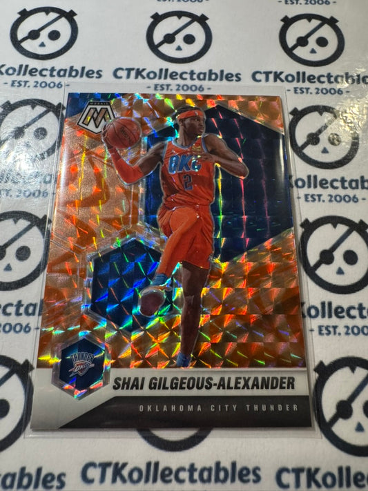 2020-21 NBA Panini Mosaic Shai Gilgeous-Alexander Orange Reactive Prizm #103 OKC