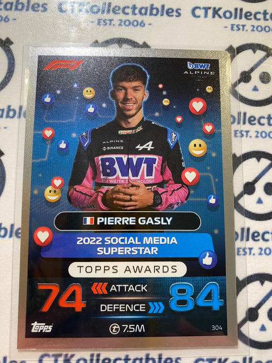 2023 Topps Turbo Attax F1 -Foil Pierre Gasly (2022 Topps Awards) #304