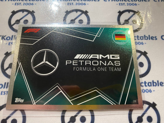 2023 Topps Turbo Attax F1 Attax Mercedes AMG Petronas #28 Team Logo Foil