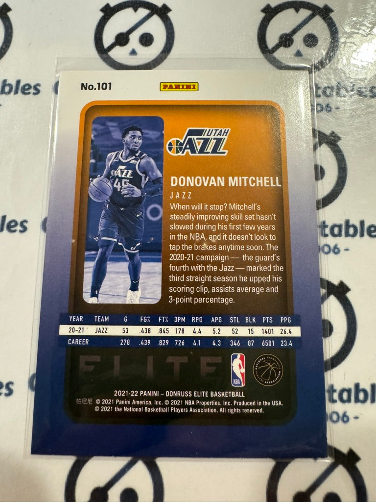 2020-21 NBA Panini Elite Base Donovan Mitchell #101 Jazz