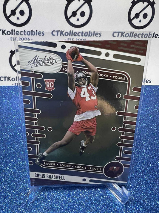 2024 NFL Panini Absolute Rookie RC #155 Chris Braswell Tampa Bay Buccaneers