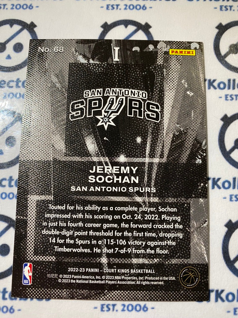 2022-23 NBA Court Kings Jeremy Sochan rookie card Rookie 1 #68 Spurs