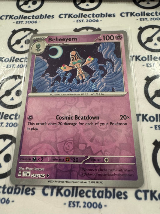 Beheeyem Reverse Holo Scarlet & Violet Temporal Forces # 074/162 Pokemon