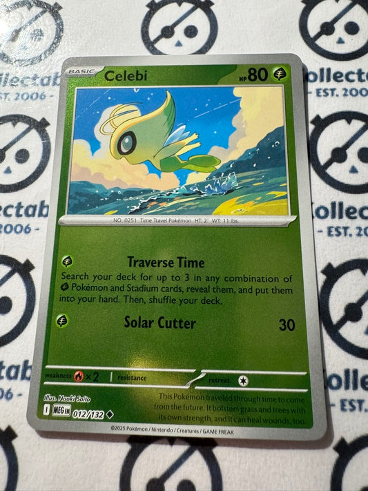 Celebi Reverse Holo #012/132 Mega Evolution Pokemon