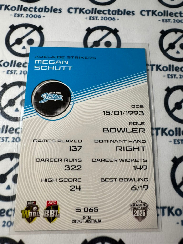 2025/26 CA Cricket Traders Megan Schutt Silver Parallel #S065