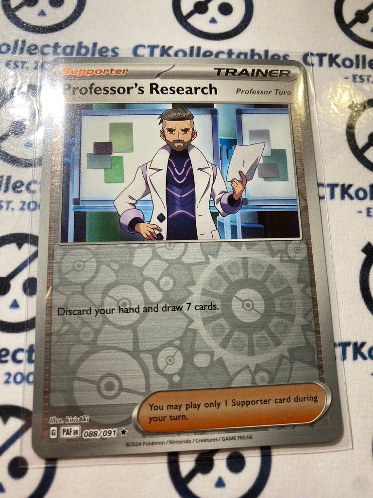 Professor's Research reverse holo #088/091 2024 Paldean Fates Pokemon Card