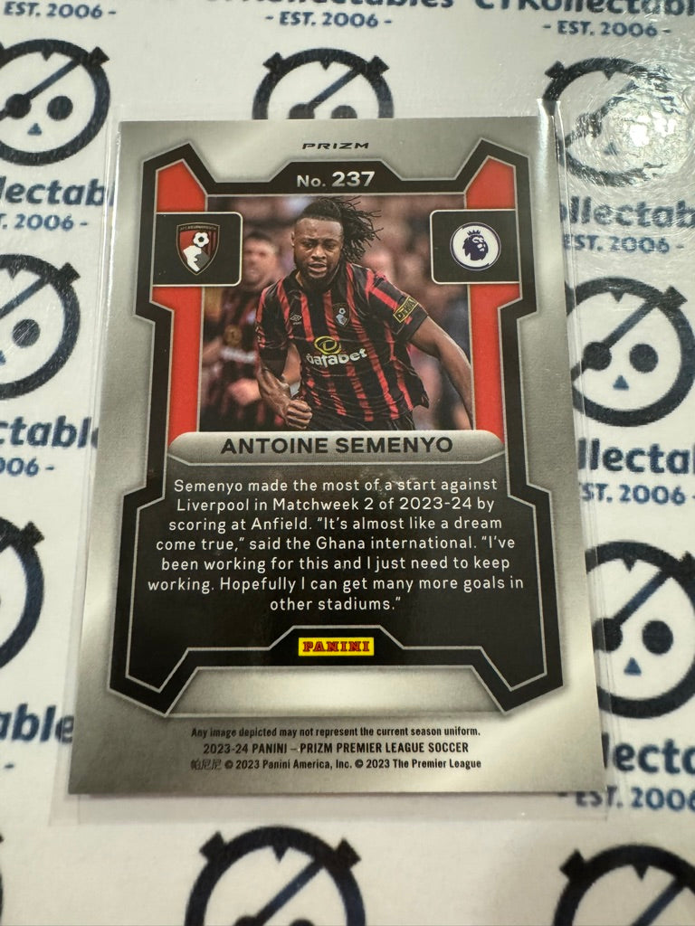 2023-24 Prizm Premier League Soccer Antoine Semenyo RC #237 Pink Mosaic Prizm