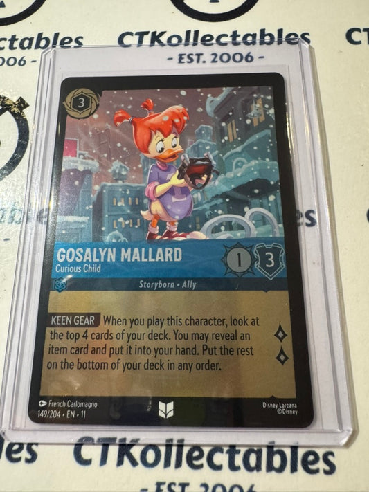 Disney Lorcana Winterspell 149/204 Gosalyn Mallard – Curious Child COLD FOIL UC