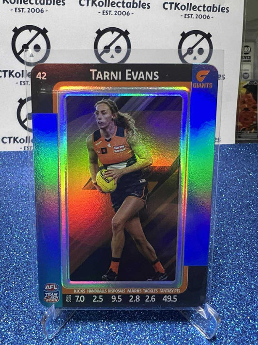2025 AFLW TEAMCOACH TARNI EVANS BLUE PARALLEL #42 GIANTS