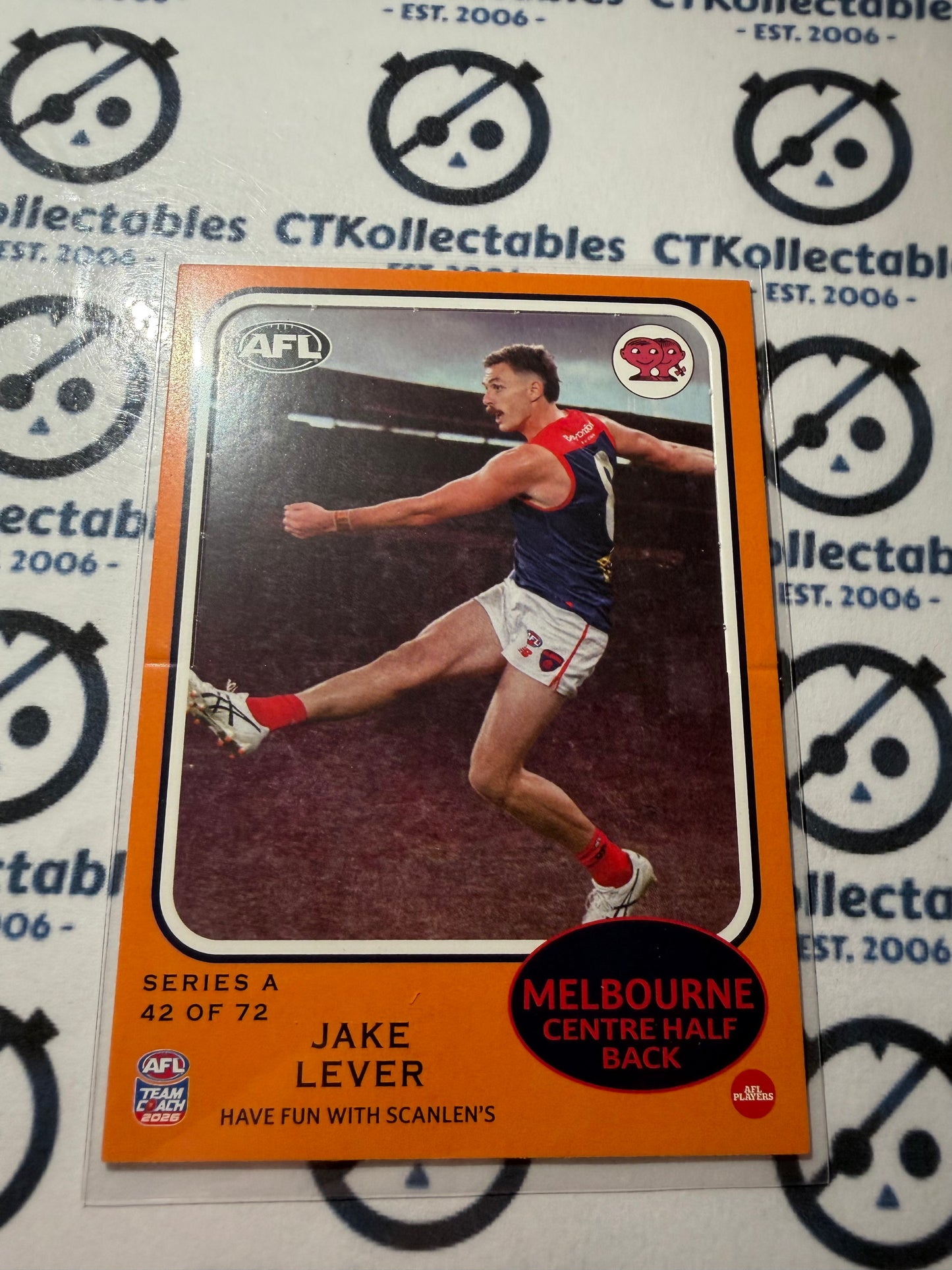 2026 Teamcoach AFL Scanlens Die-Cut Jake Lever 42 of 72 Demons