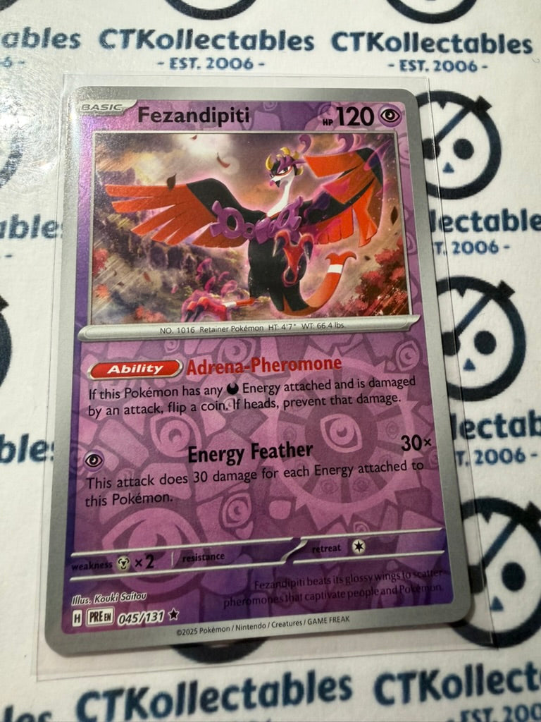 Fezandipiti Reverse Holo #045/131 Prismatic Evolutions Pokemon Card