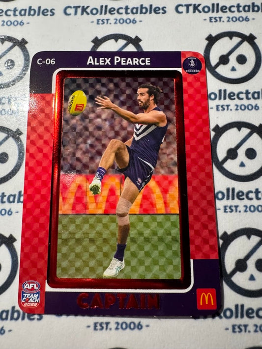 2025 AFL Teamcoach Maccas Captain RED - Alex Pearce C-06 Dockers