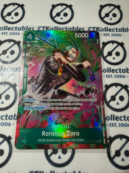 Roronoa Zoro (Treasure Rare) One Piece Adventure on Kami's Island # OP13-037 TR