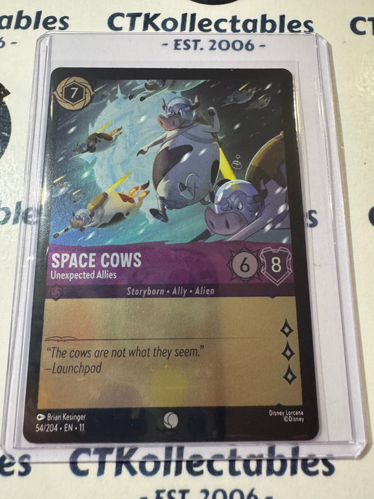 Disney Lorcana Winterspell 54/204 Space Cows – Unexpected Allies FOIL C