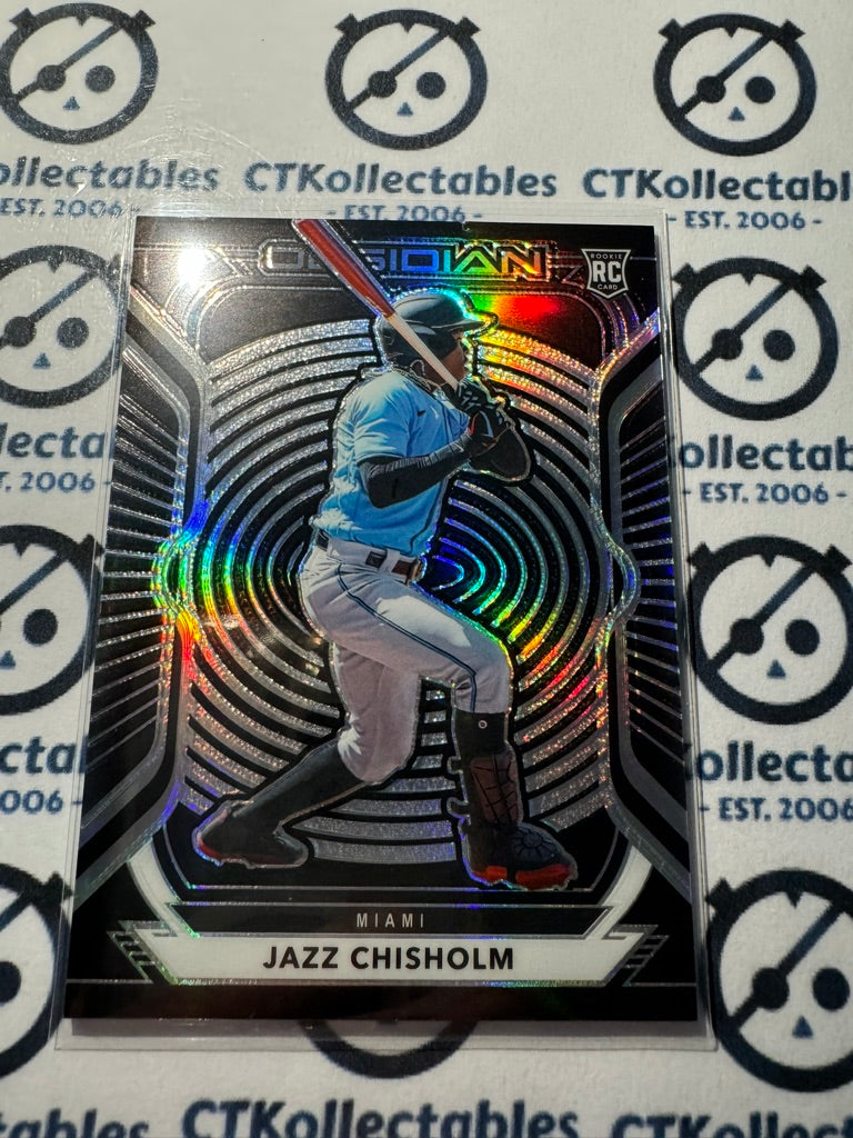 2021 Chronicles MLB Baseball Obsidian Jazz Chisholm Rookie Card RC #15 Miami