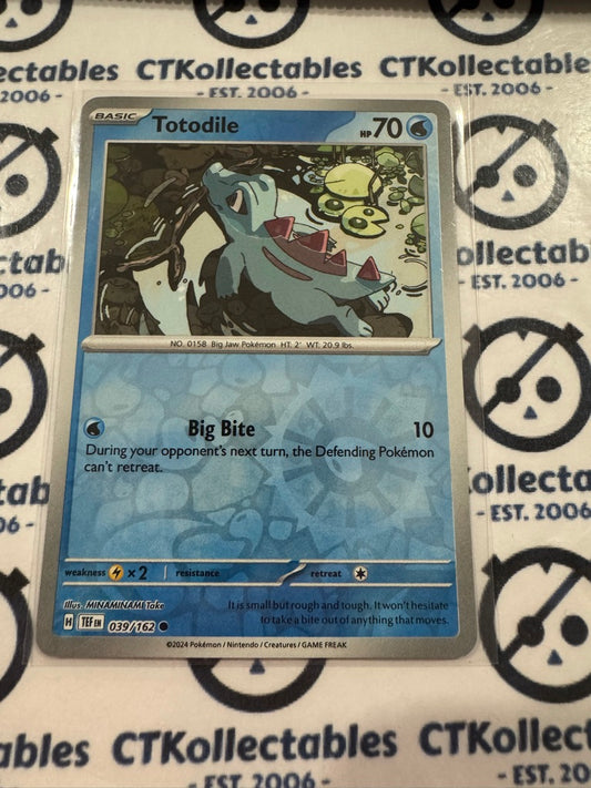 Totodile Reverse Holo Scarlet & Violet Temporal Forces # 039/162 Pokemon