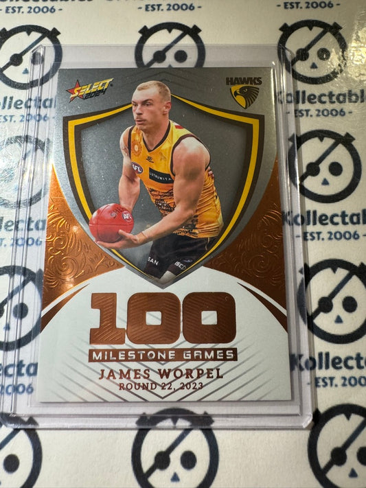 2024 AFL Footy Stars Milestone Hobby James Worpel #101/240 Hawks