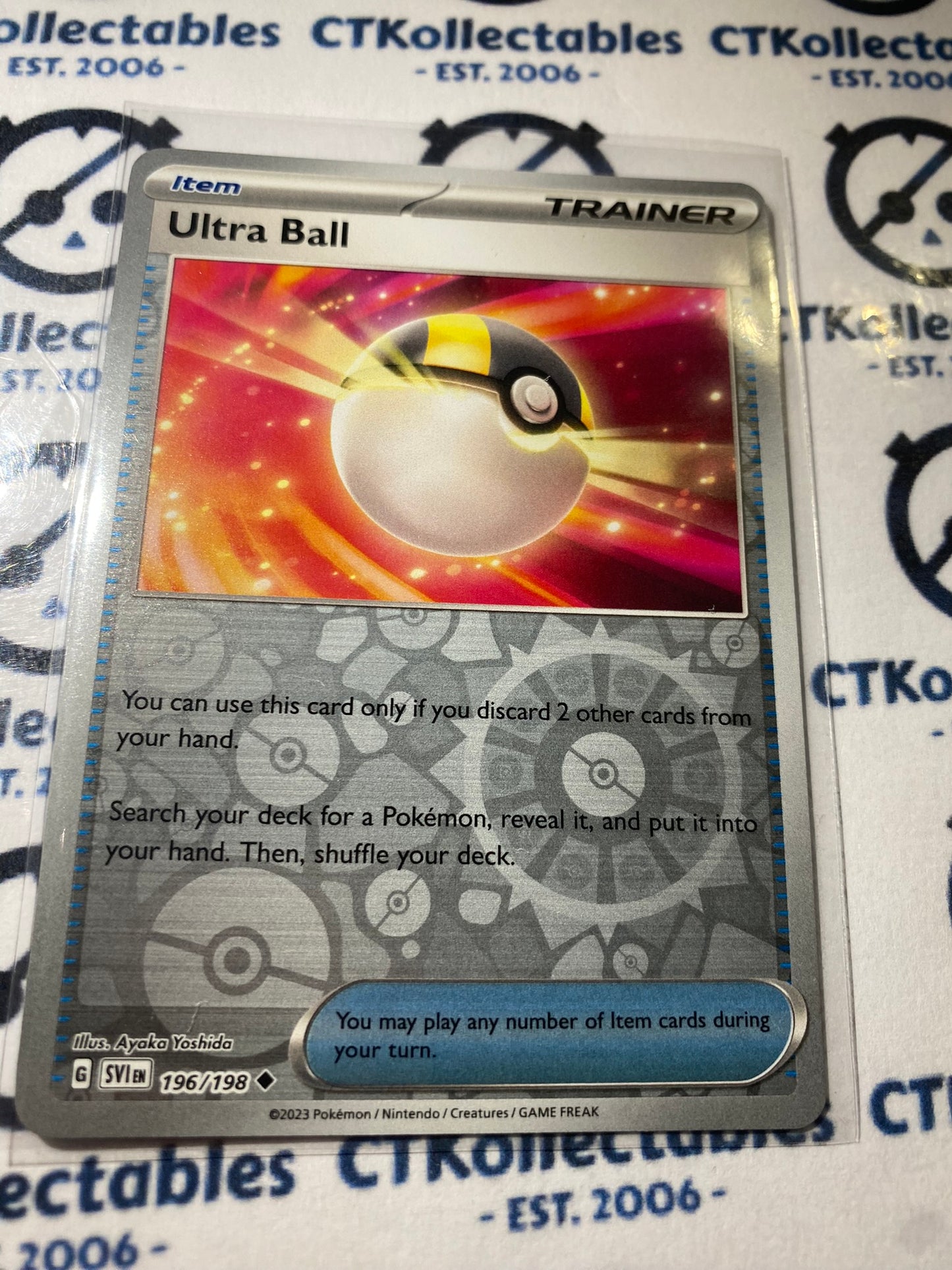 Ultra Ball Reverse Holo #196/198 2023 Scarlet & Violet Pokémon TCG