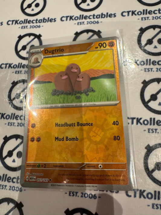 Dugtrio Reverse Holo #051/165 Scarlet & Violet 151 Pokemon Card