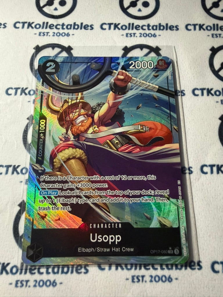Usopp Alt Art One Piece OP17- 080 SR* The World's Strongest Warrior