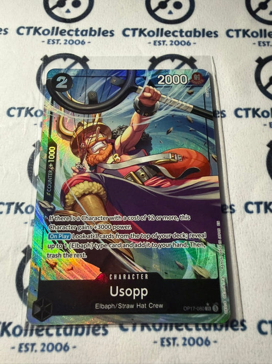 Usopp Alt Art One Piece OP17- 080 SR* The World's Strongest Warrior