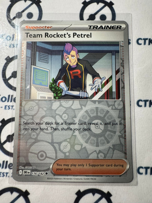 Team Rocket's Petrel Reverse Holo #176/182 Scarlet & Violet Destined Rivals