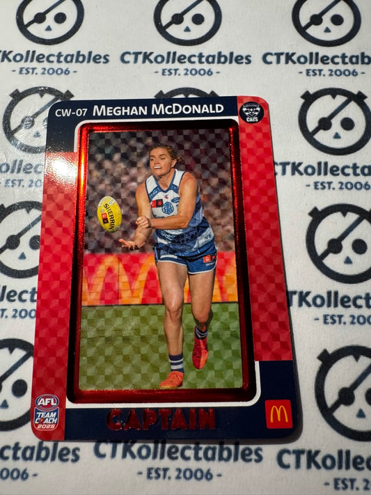 2025 AFLW Teamcoach Maccas Captain RED - Meghan McDonald CW-07 Cats