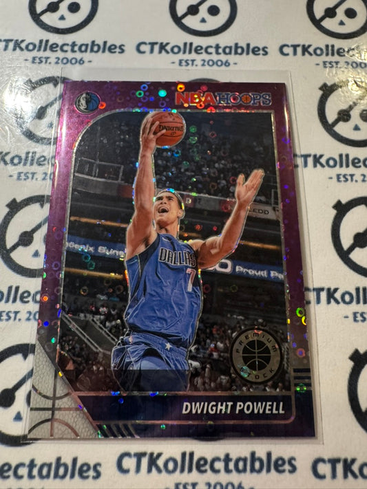 2019-20 NBA Panini Hoops Premium Dwight Powell Purple Disco Prizm #45 Mavericks