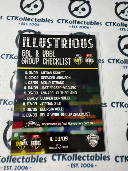 2025/26 CA Cricket Traders Illustrious Checklist IL09/09