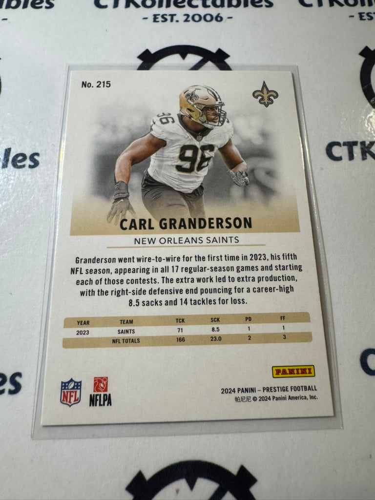 2024 NFL Prestige Dots Xtra Points #215 Carl Granderson New Orleans Saints