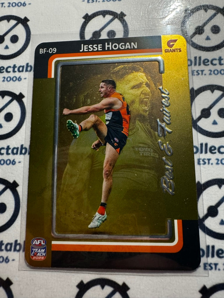 2025 AFL Teamcoach Jesse Hogan Best & Faireast GOLD BF-09 Giants