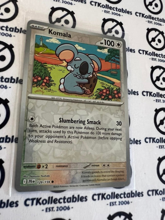 Komala Reverse Holo #129/159 Journey Together Pokemon Card TCG