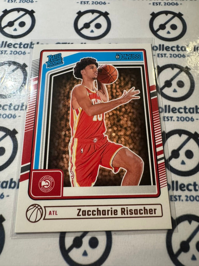 2024-25 NBA Panini Donruss Zaccharie Risacher Rated rookie RC #219 Hawks