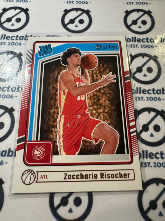 2024-25 NBA Panini Donruss Zaccharie Risacher Rated rookie RC #219 Hawks