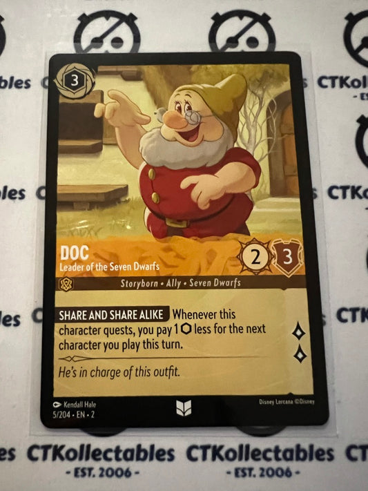 2024 Disney Lorcana Floodborn Non-Foil #5 Doc, Leader of the Seven Dwarfs