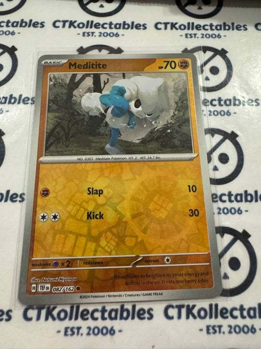 Meditite Reverse Holo Scarlet & Violet Temporal Forces # 082/162 Pokemon